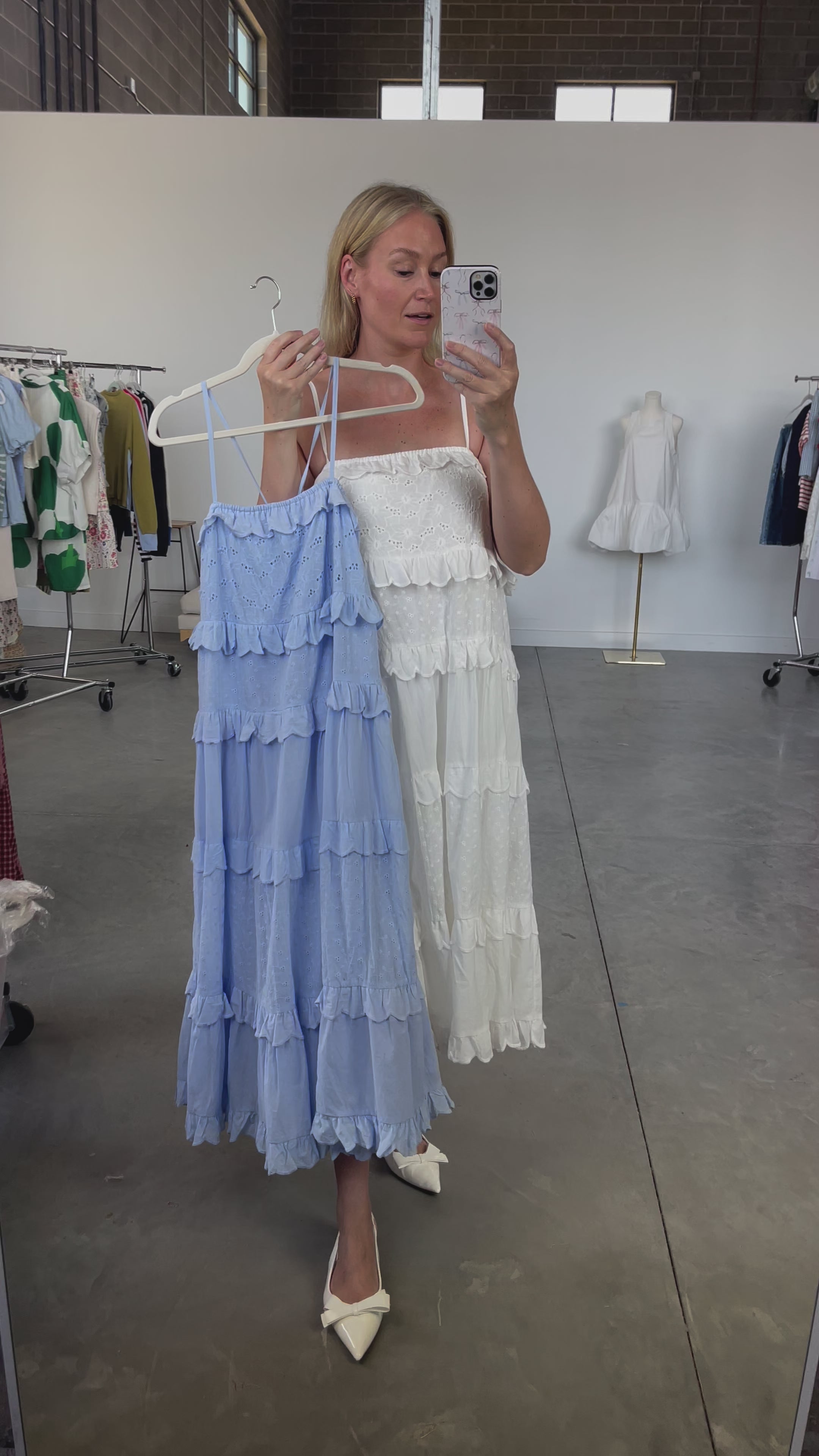 Ari Eyelet Maxi in White