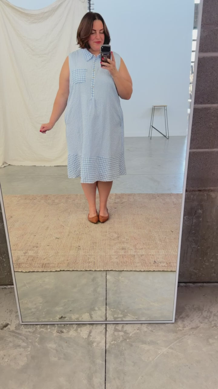 Bluebell Gingham Shirt Dress