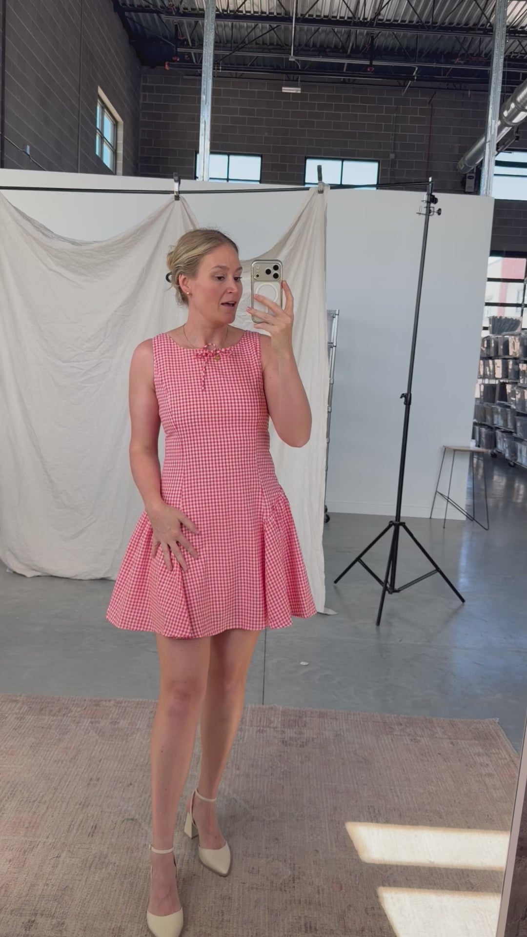 Berry Sweet Gingham Dress