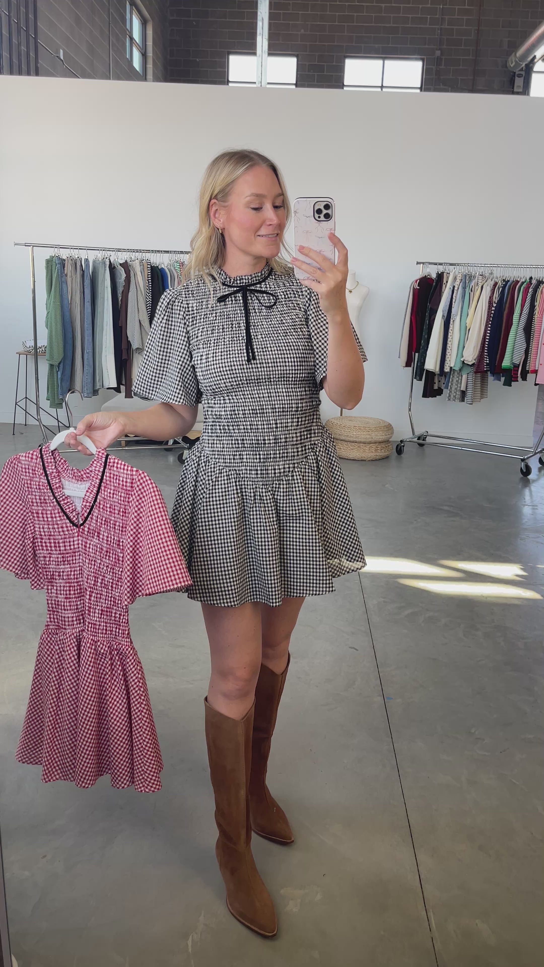 FINAL SALE - Little Red Gingham Dress in Red