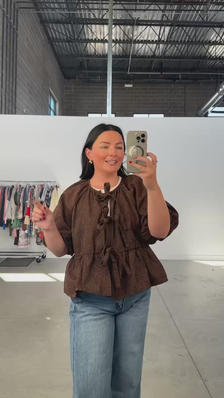 Roxana Leopard Blouse