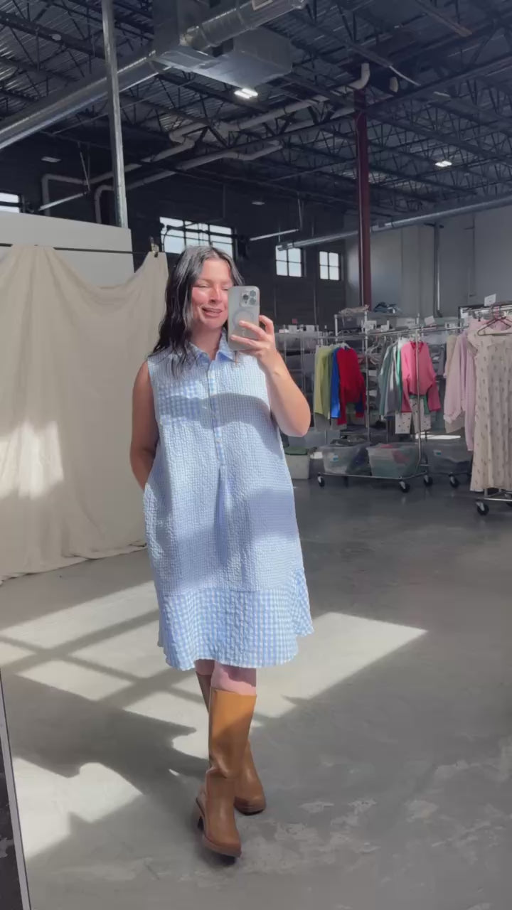 Bluebell Gingham Shirt Dress