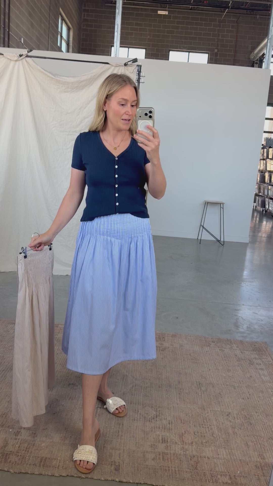 Ella Pinstripe Skirt