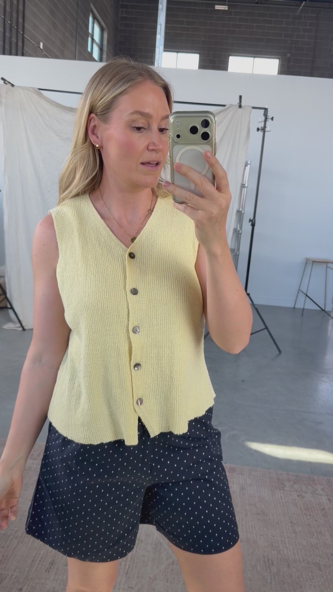 Rae Knit Tank in Butter Yellow