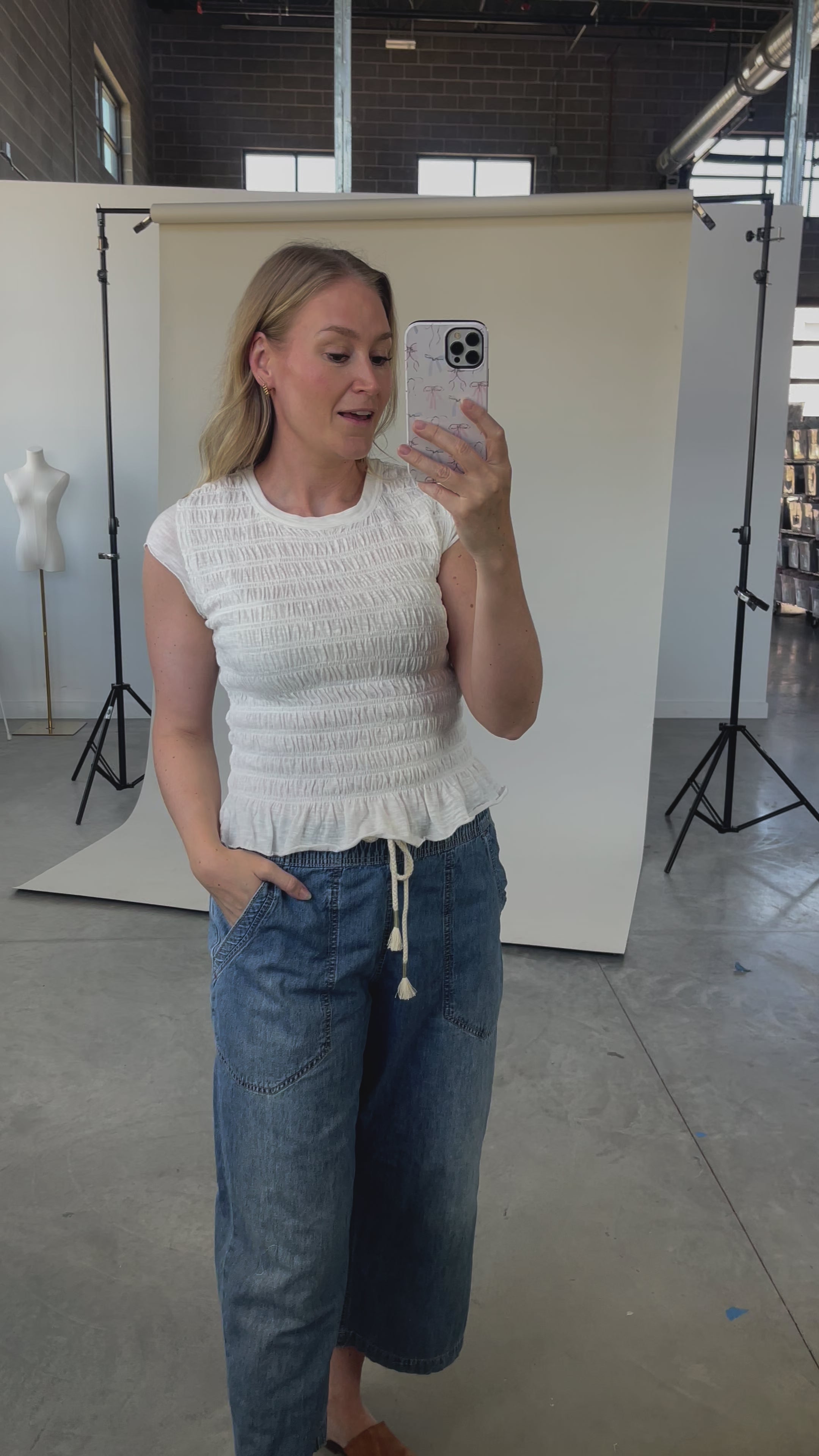 Free People Sylvie Tee in Soothing Ivory