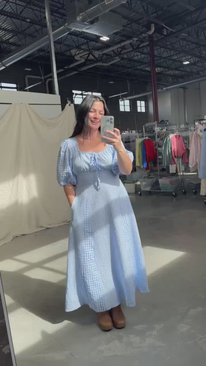 Bluebell Gingham Maxi