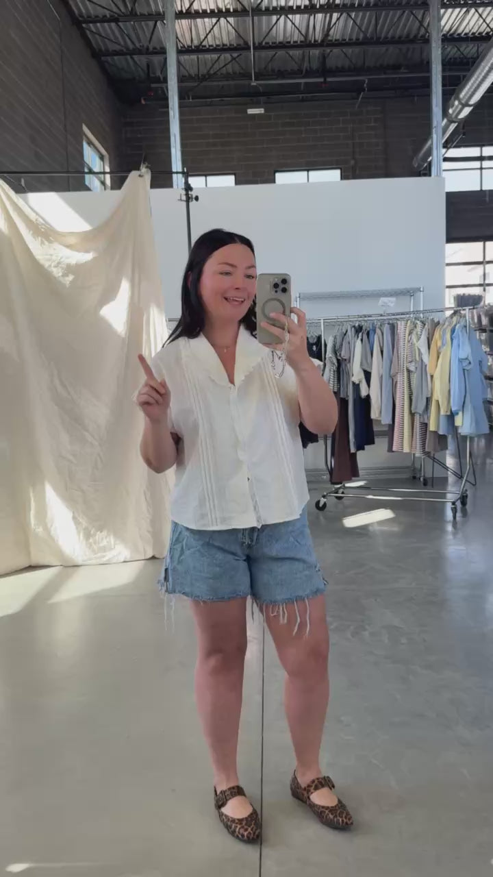 Hattie Cotton Ruffle Blouse