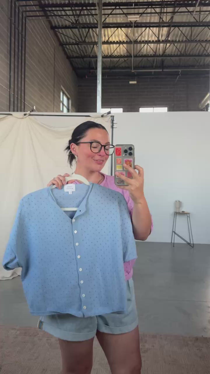 Seaside Sorbet Pointelle Cardigan
