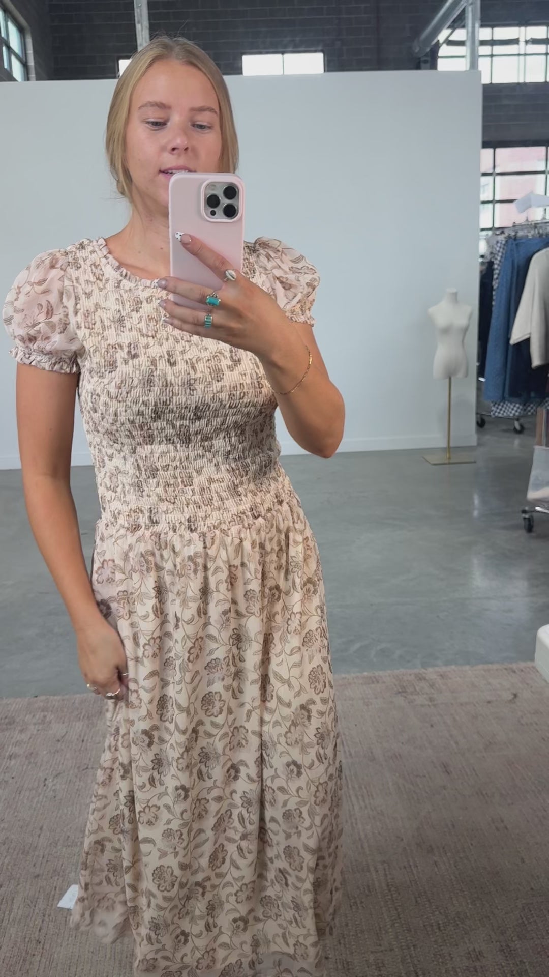 Maisie Floral Maxi in Natural