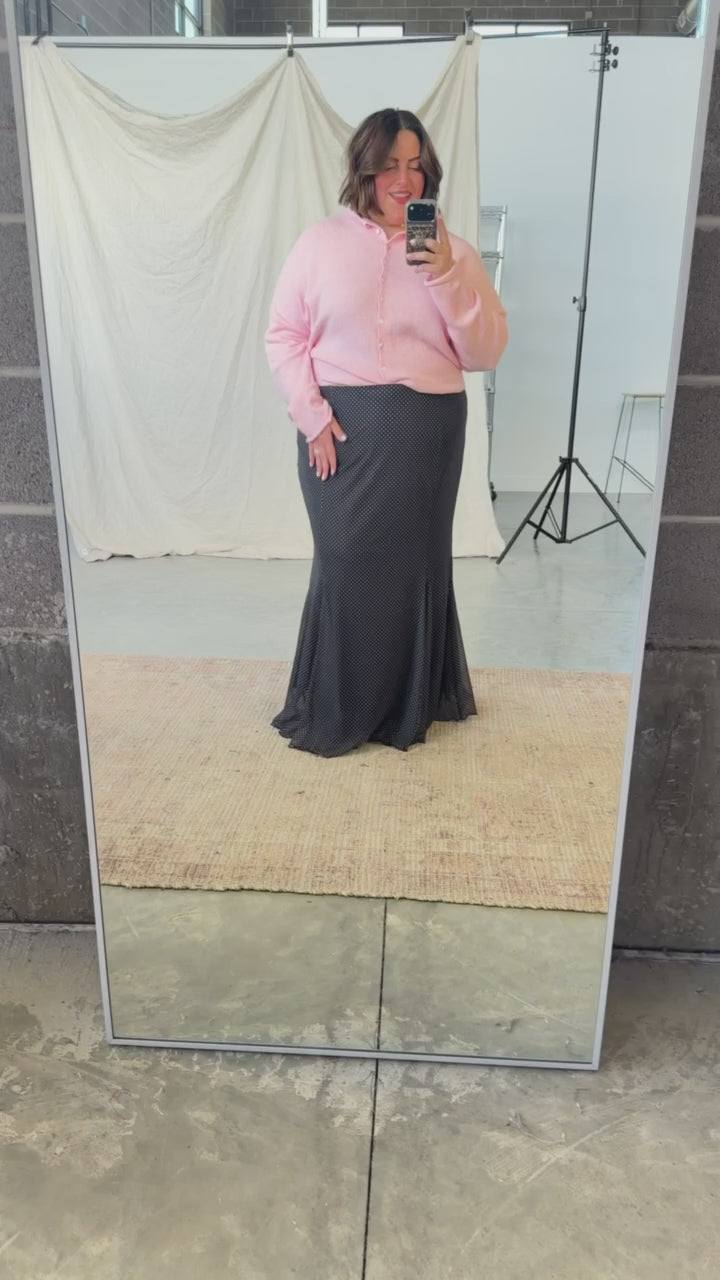 Love You Dot Maxi Skirt in Black