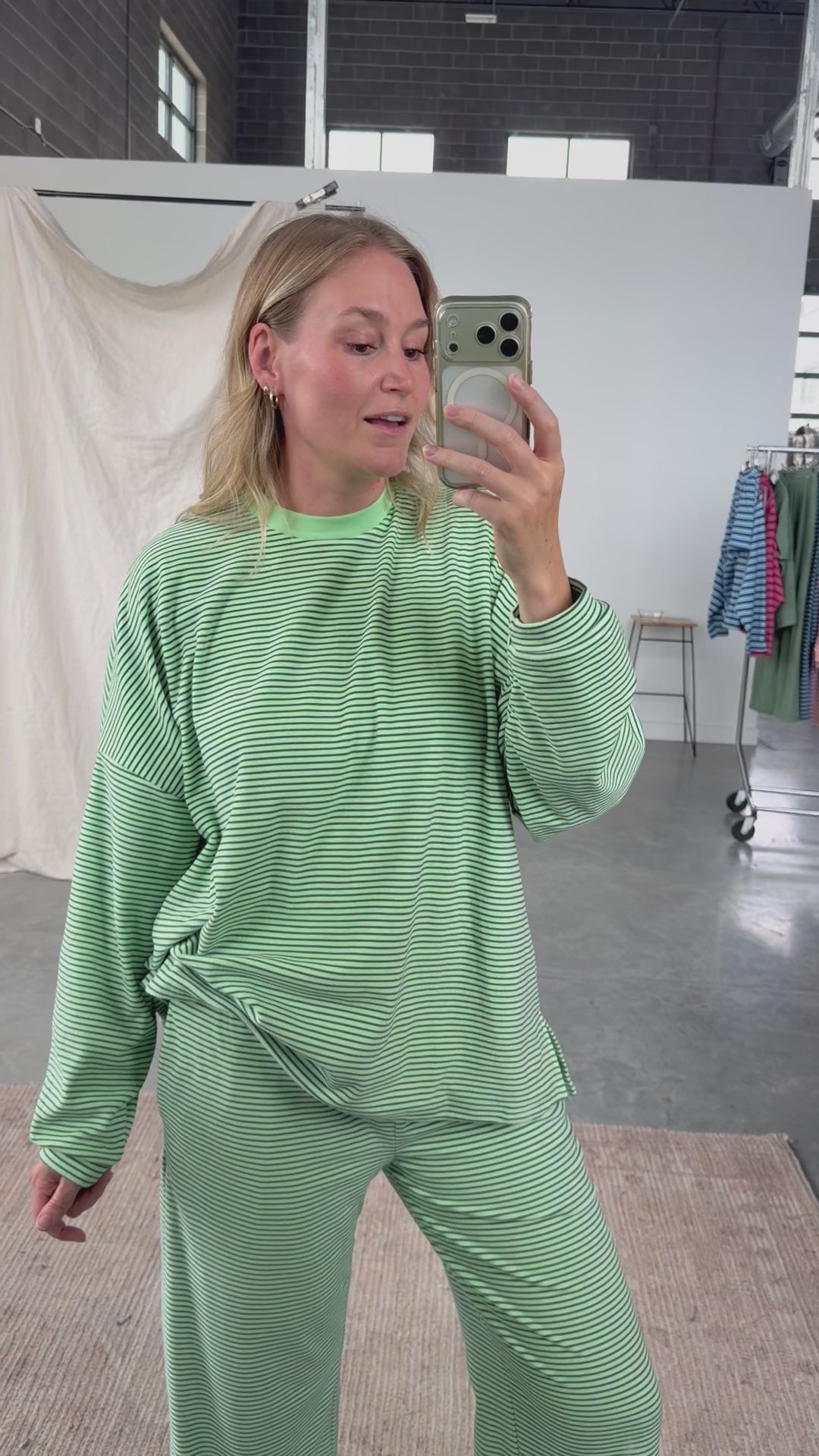 Porter Fleece Stripe Long Sleeve