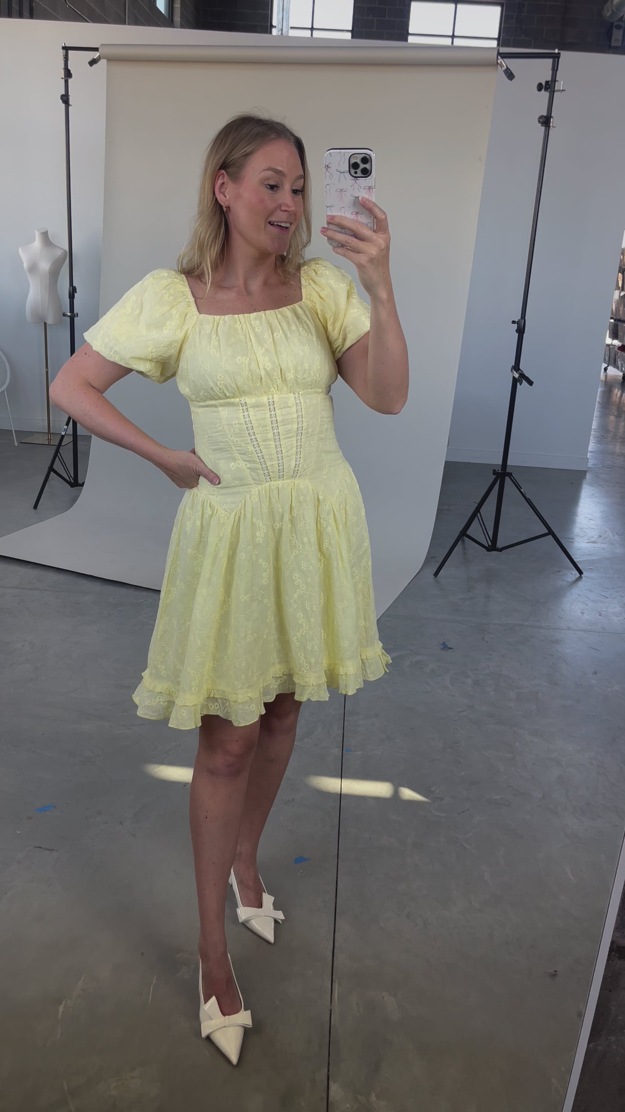FINAL SALE - Anastasia Lace Dress In Buttercup