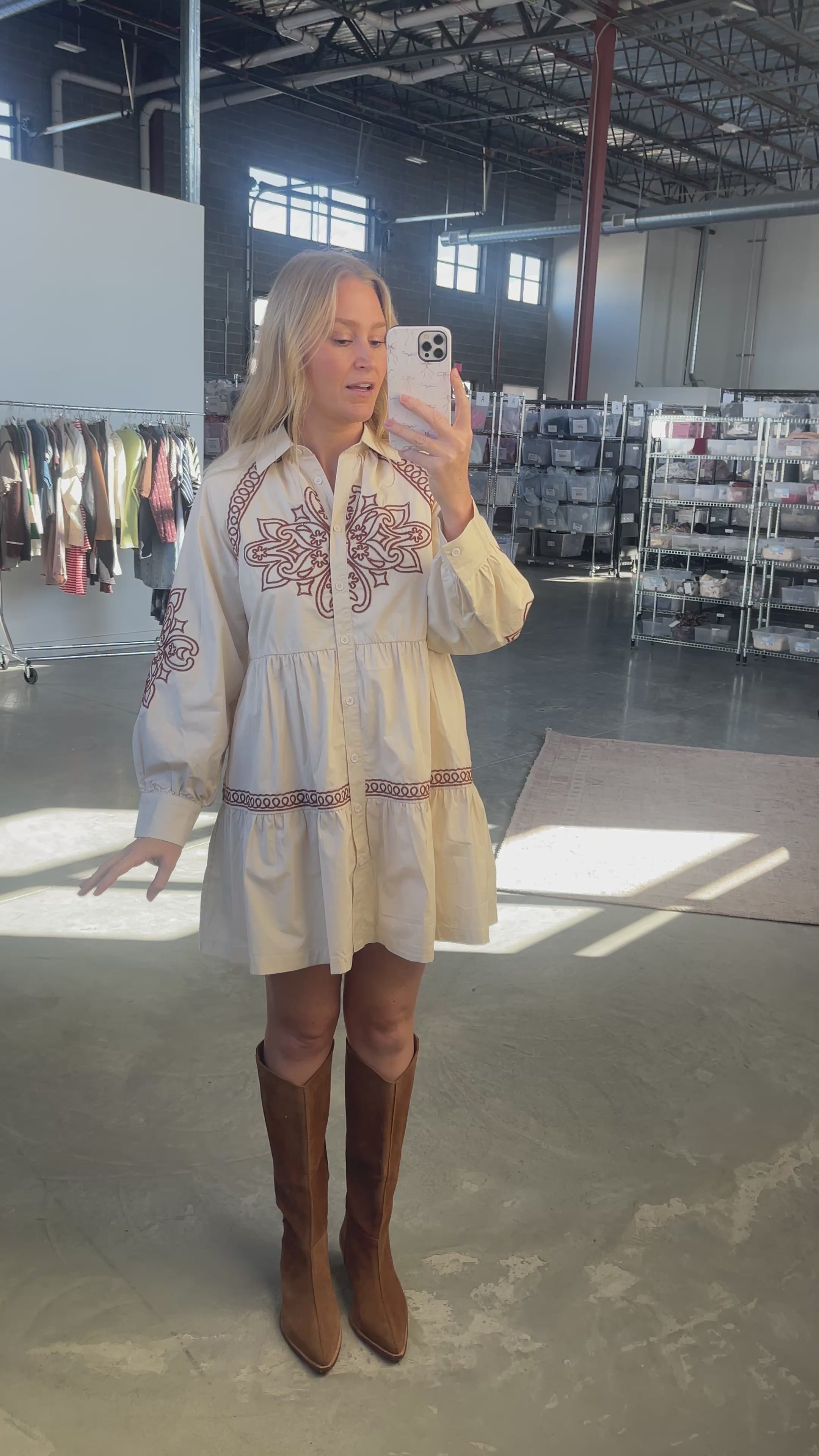 FINAL SALE - Camille Embroidered Dress