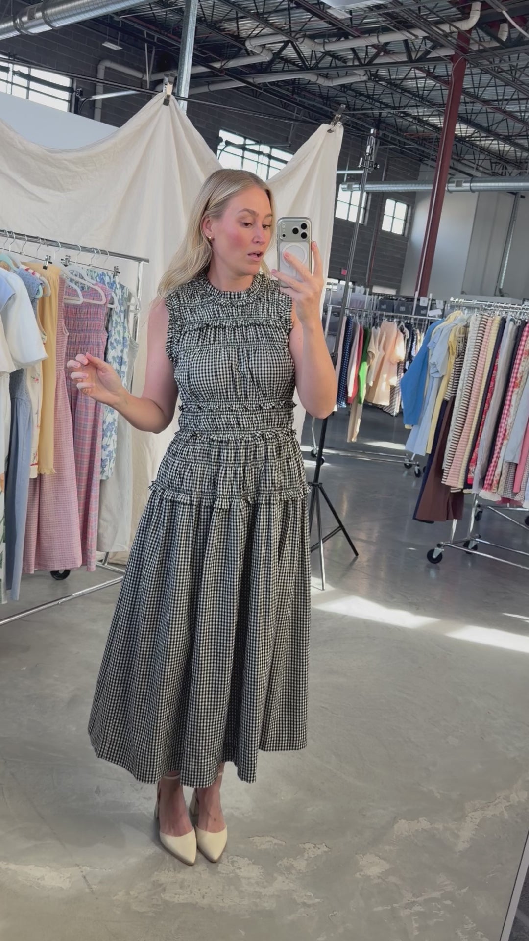 June Gingham Maxi