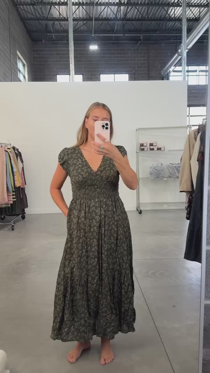 Emily Floral Maxi in Green