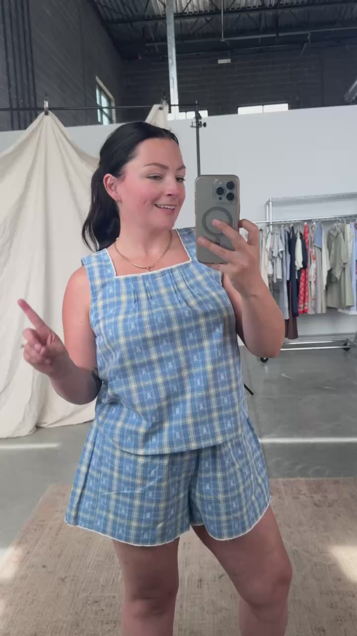 Honey Bear Plaid Shorts