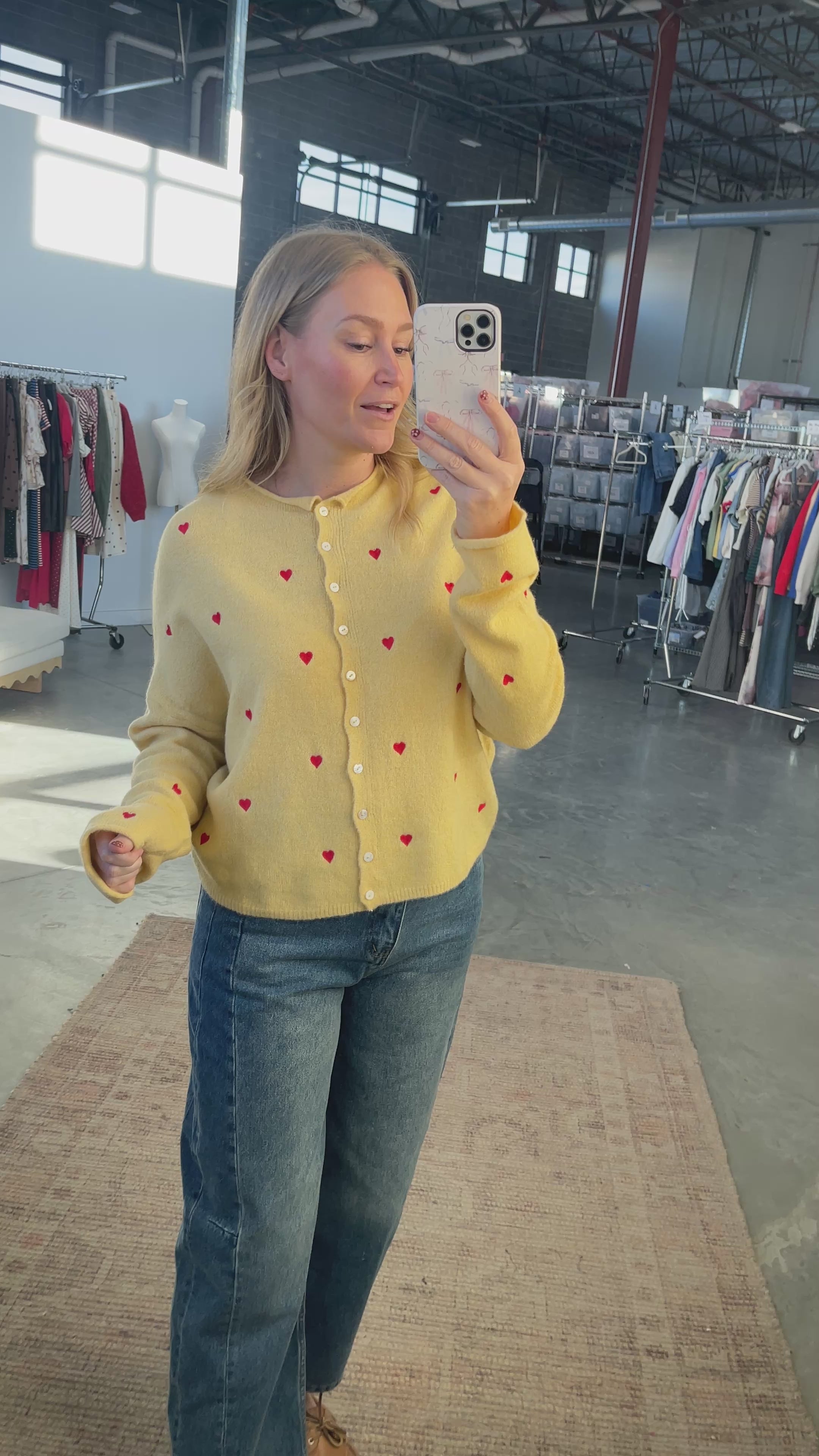 FINAL SALE - Piper Embroidered Cardigan in Honey