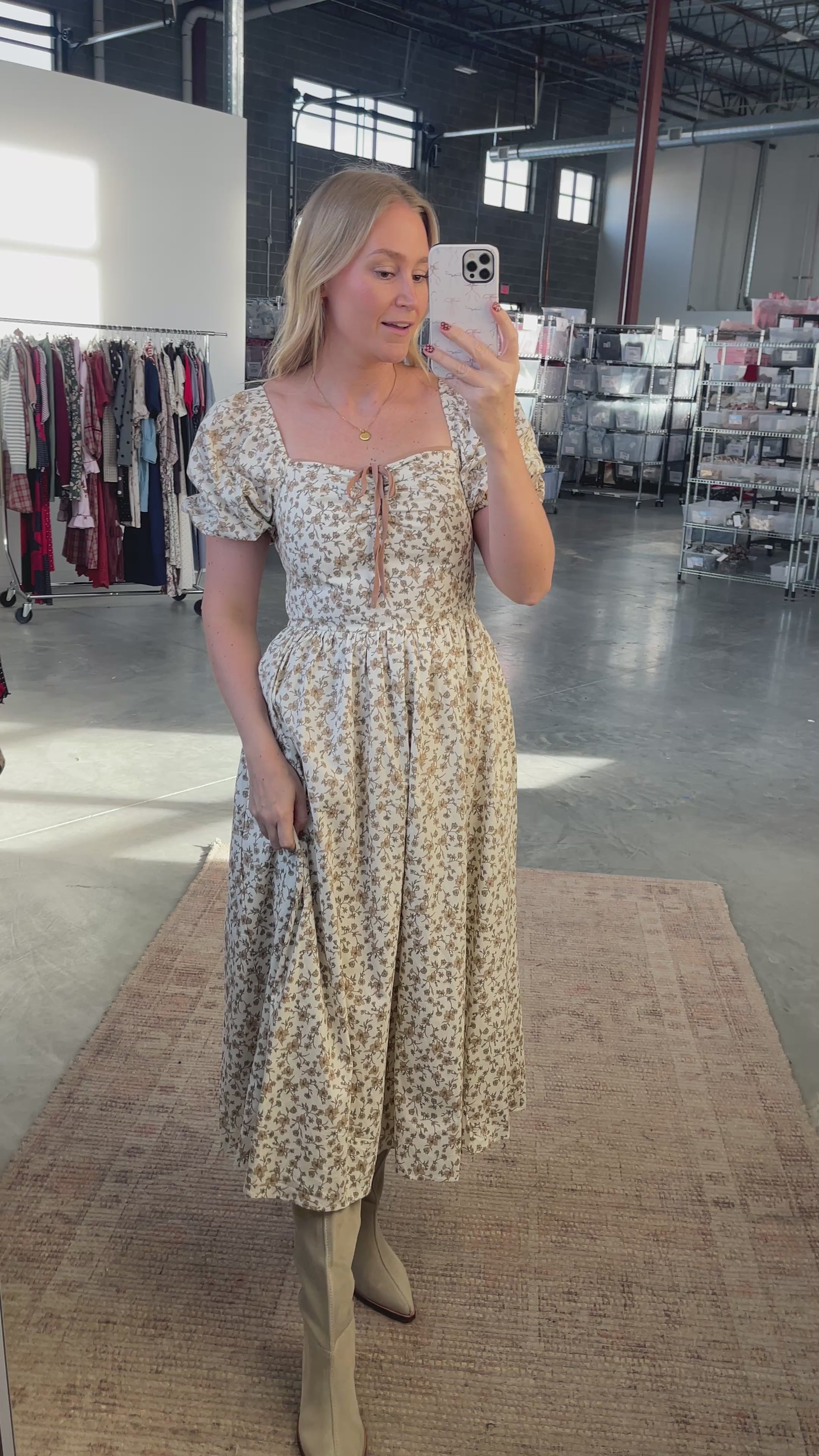 Venice Floral Midi in Cream