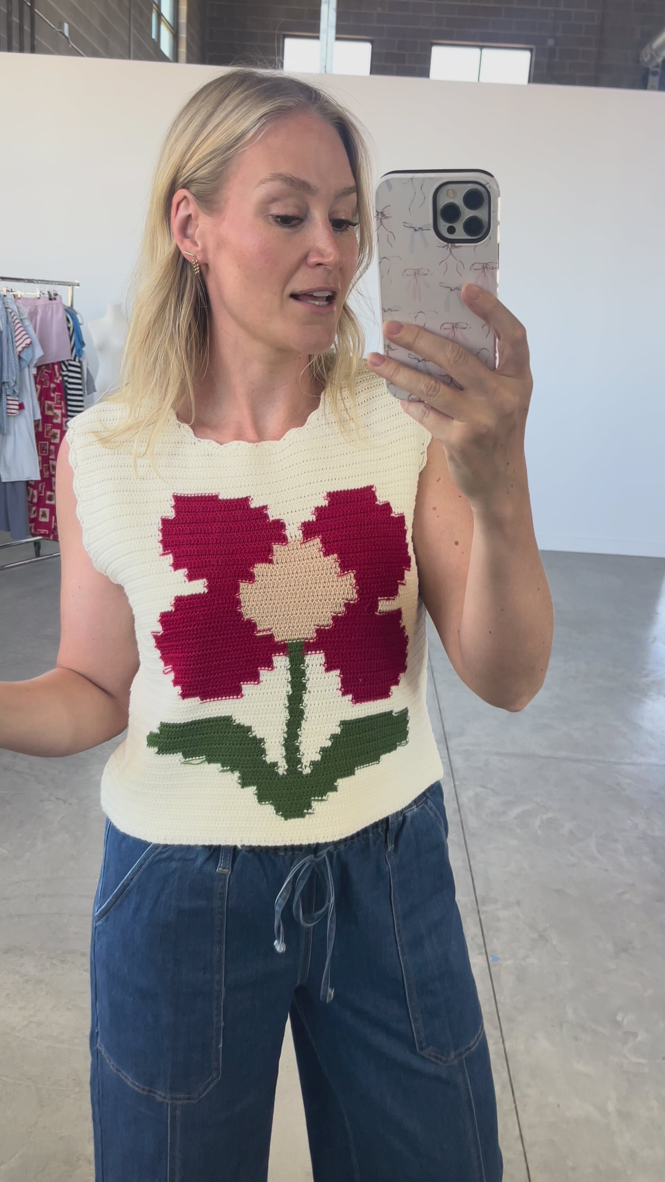 Sylvie Floral Knit Tank