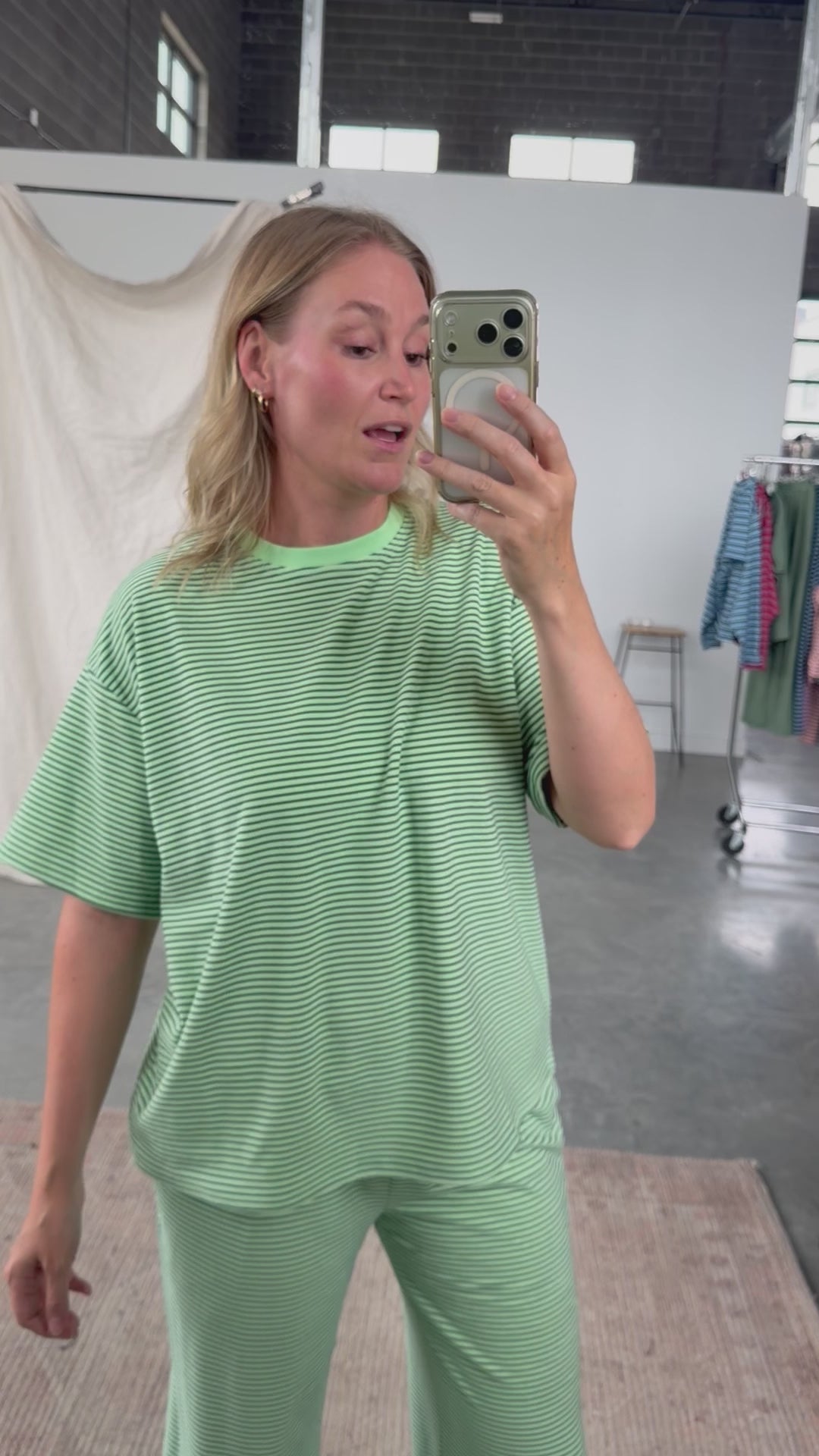 Porter Fleece Stripe Tee