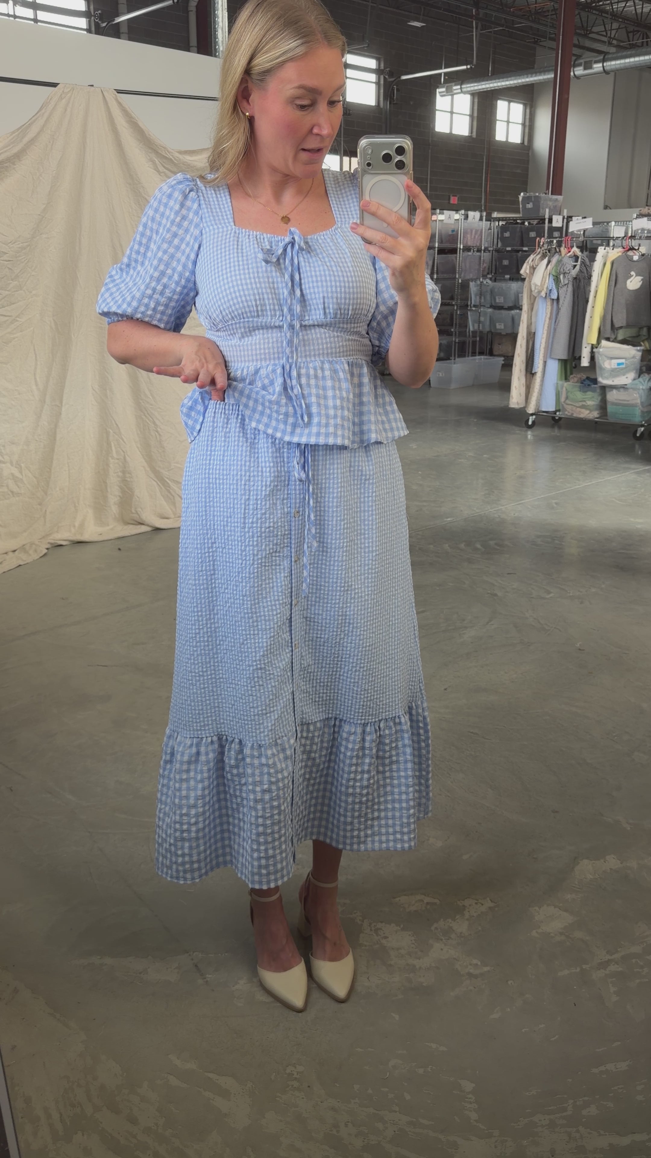 Bluebell Gingham Peplum