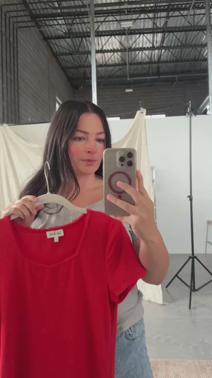 Sweetheart Ribbed Tee