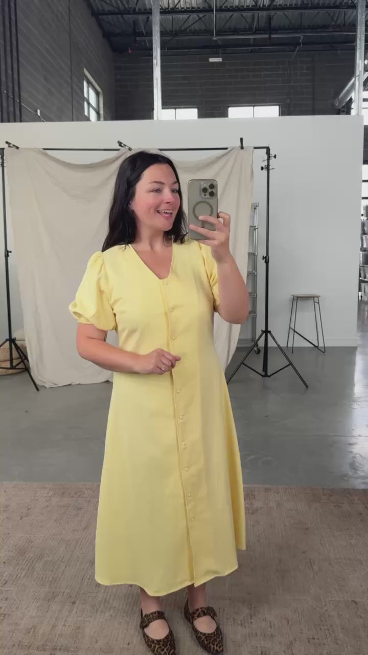 Sunnie Midi in Butter Yellow