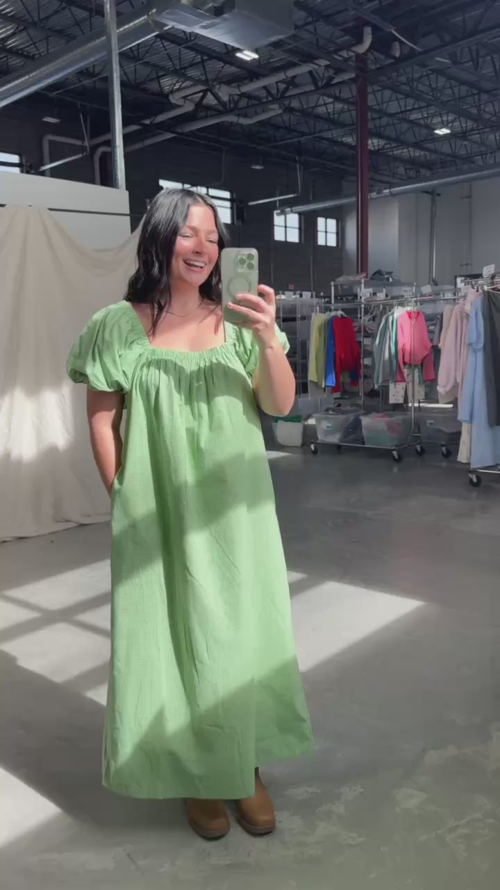 Clover Gingham Maxi