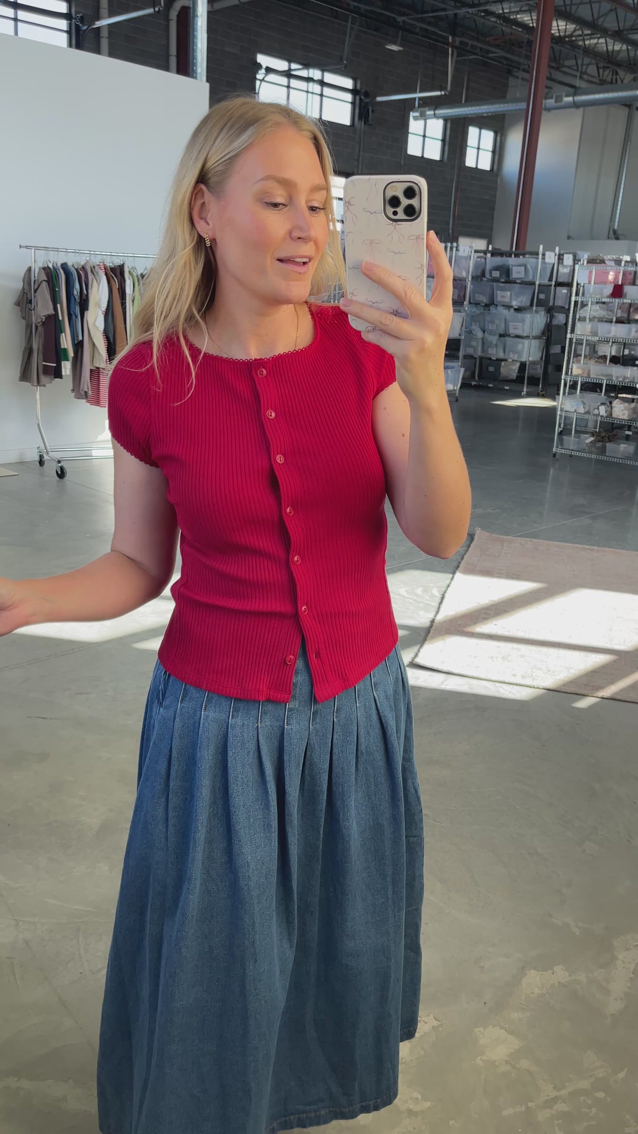 Free People Most Wanted Cardi in Red