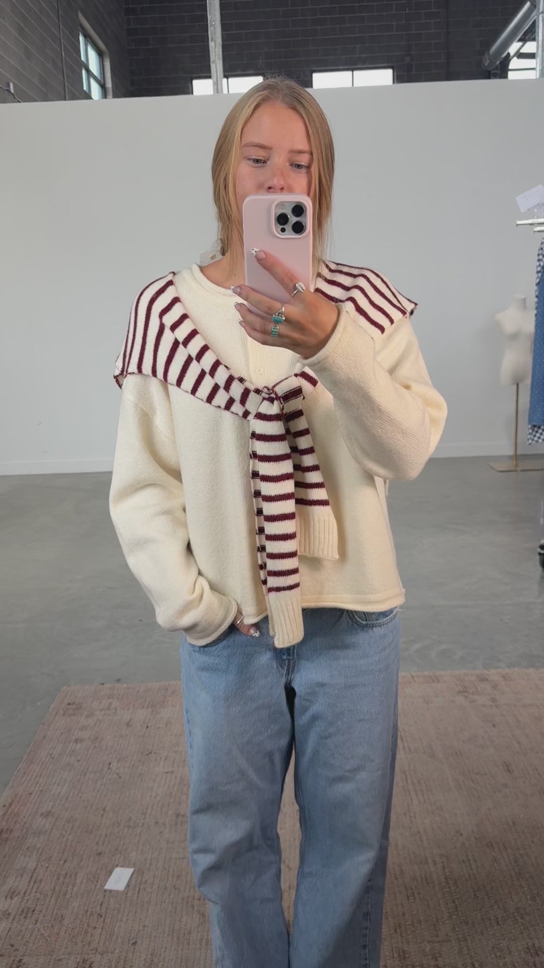 Sloane Layered Cardigan in Cream