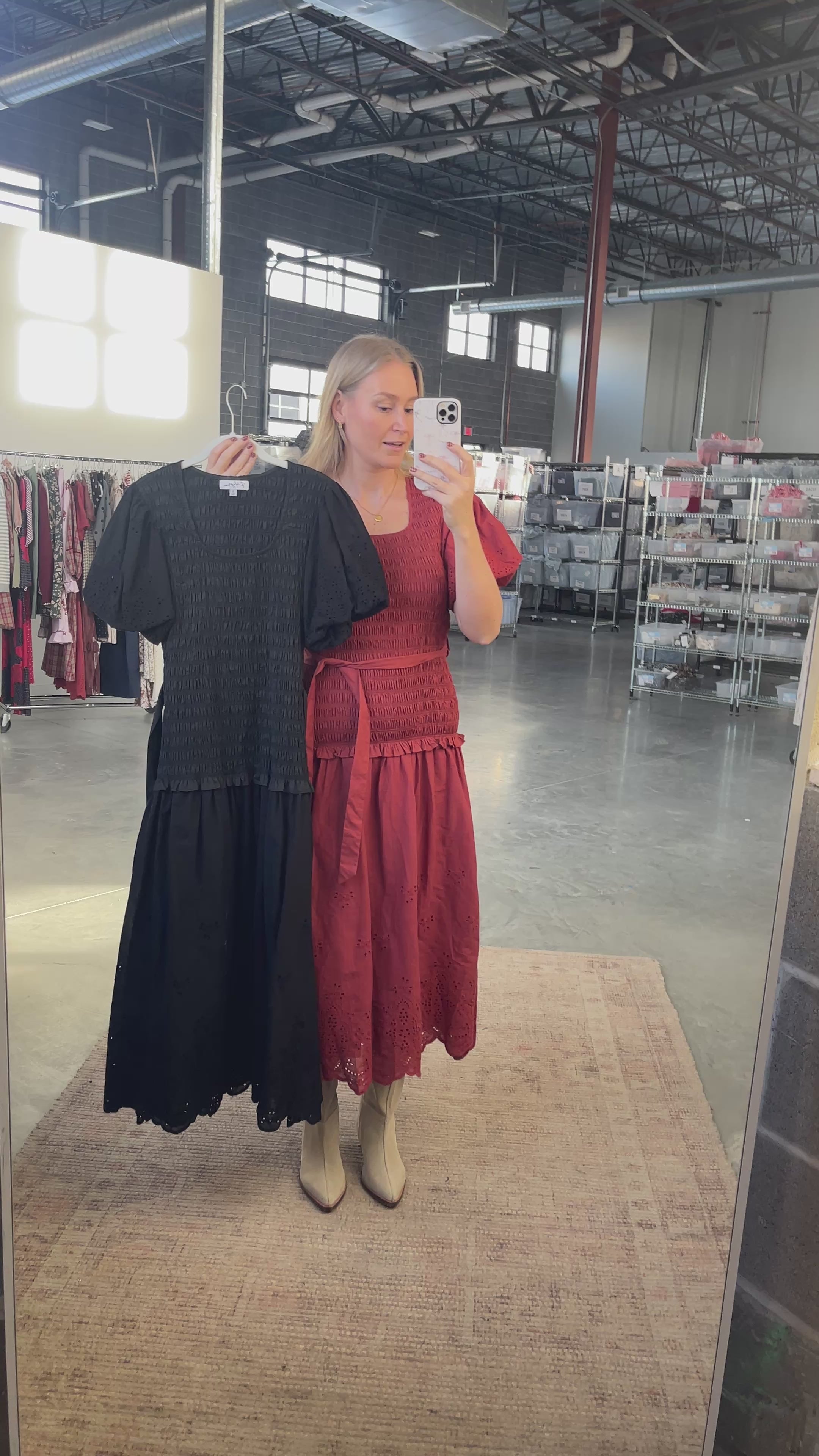 FINAL SALE - Veronica Eyelet Lace Maxi in Red