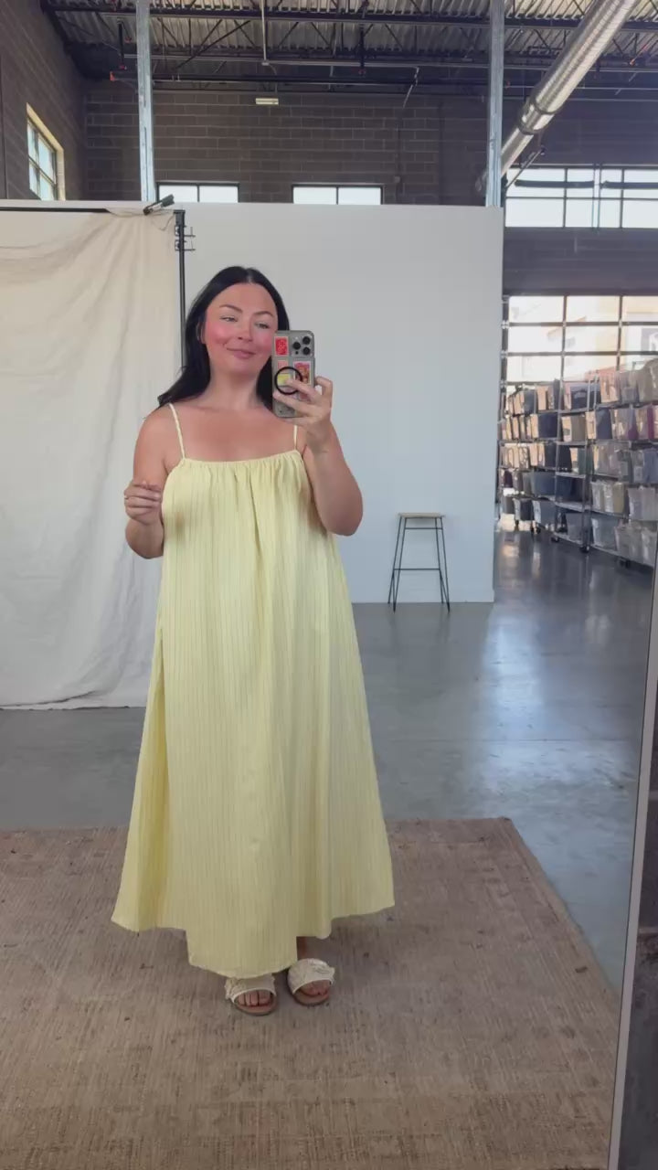 Jennie Pinstripe Maxi in Butter