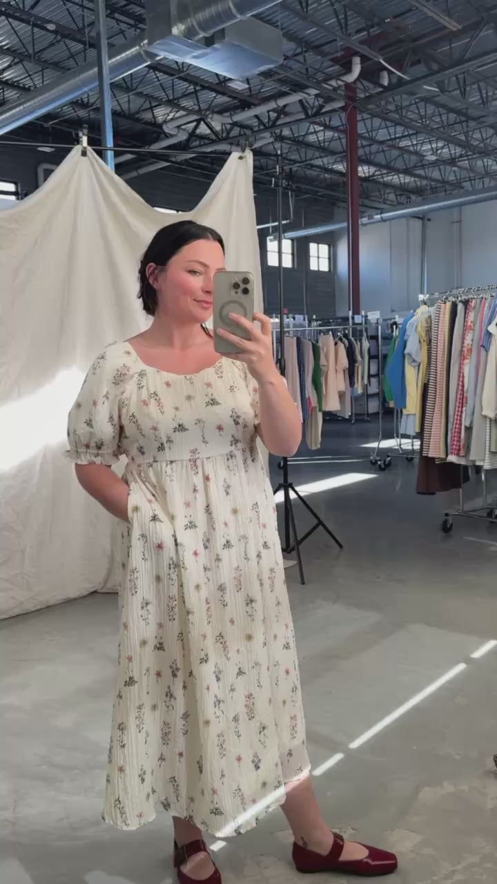 Fable Wildflower Crepe Midi