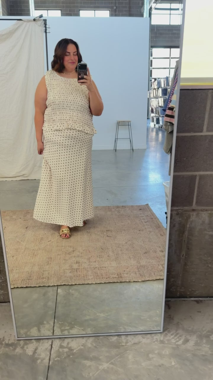 Dot Darling Smocked Tank