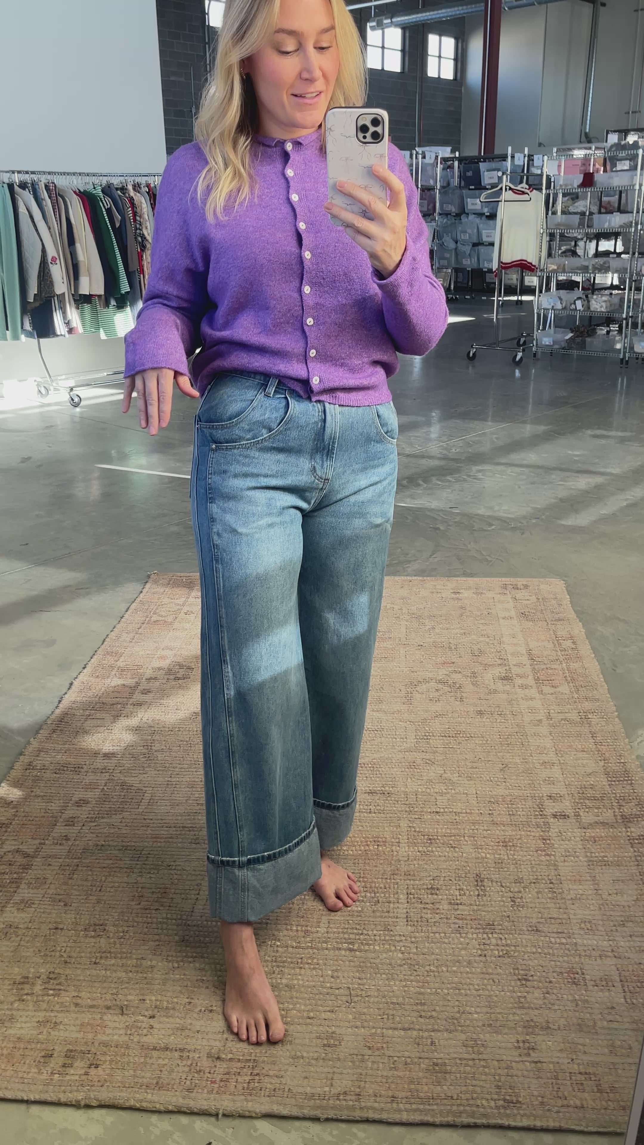 Boston Cuffed Blue Jeans