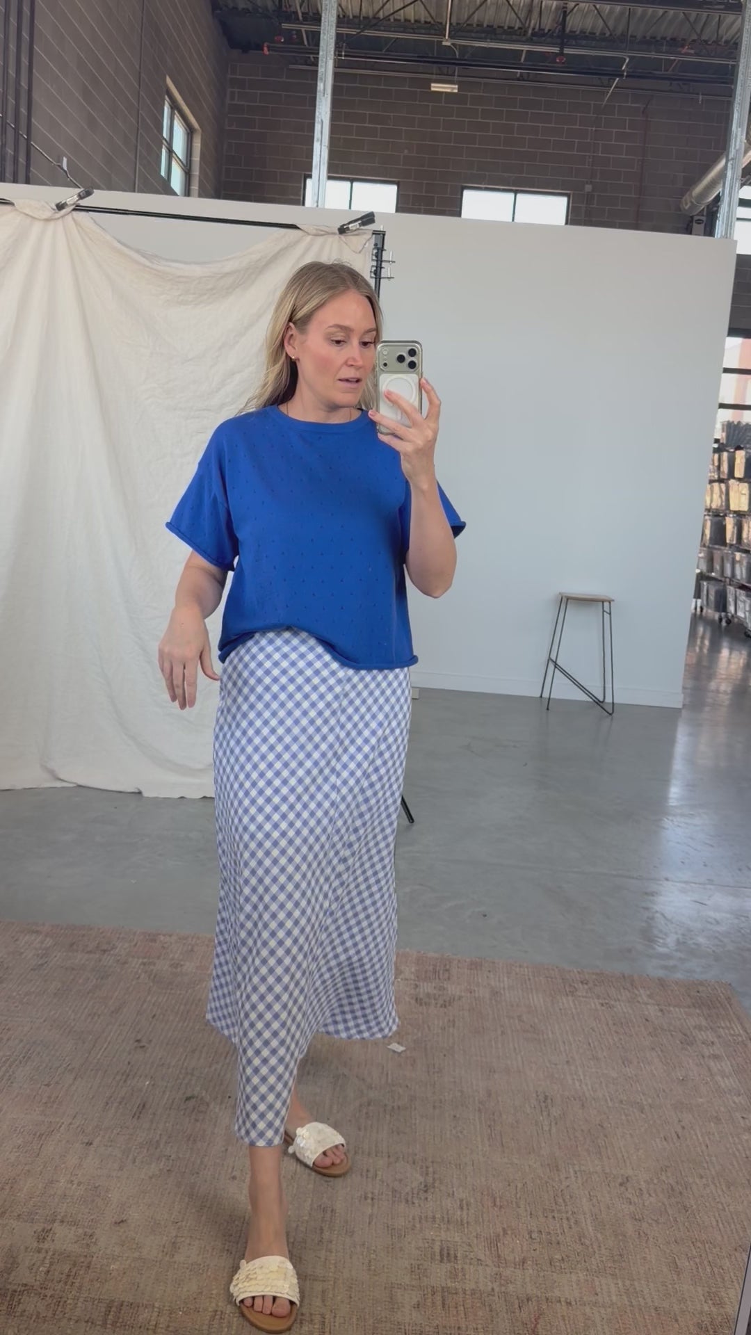 Lyla Gingham Maxi Skirt