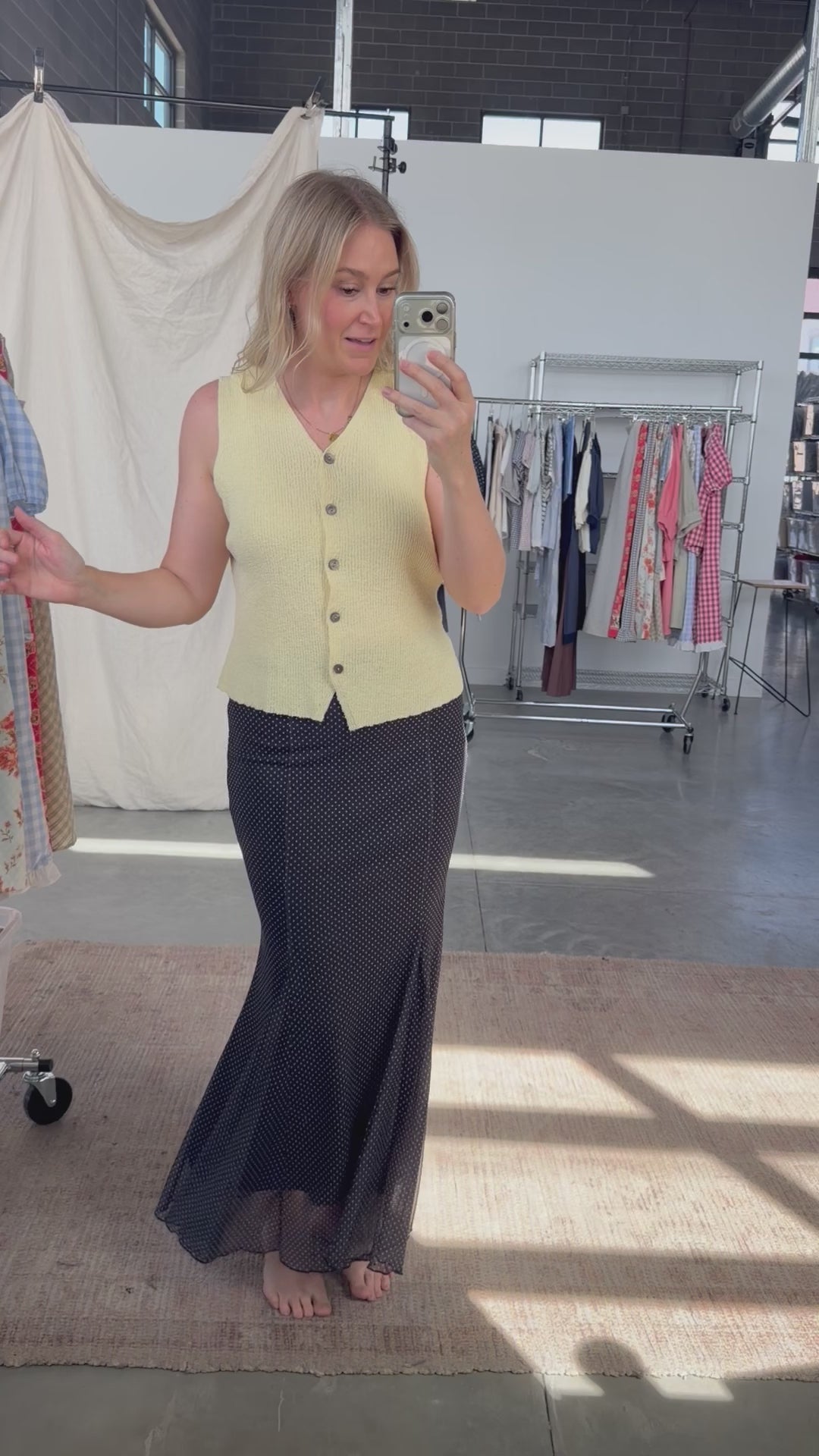 Love You Dot Maxi Skirt in Black