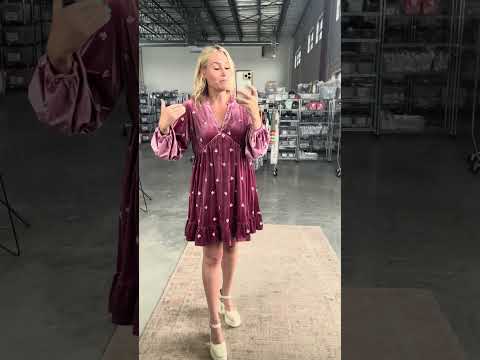 FINAL SALE - Jewel Velvet Dress in Teal