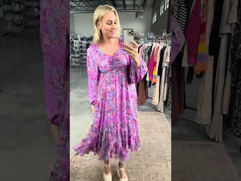 Purple Rain Floral Midi