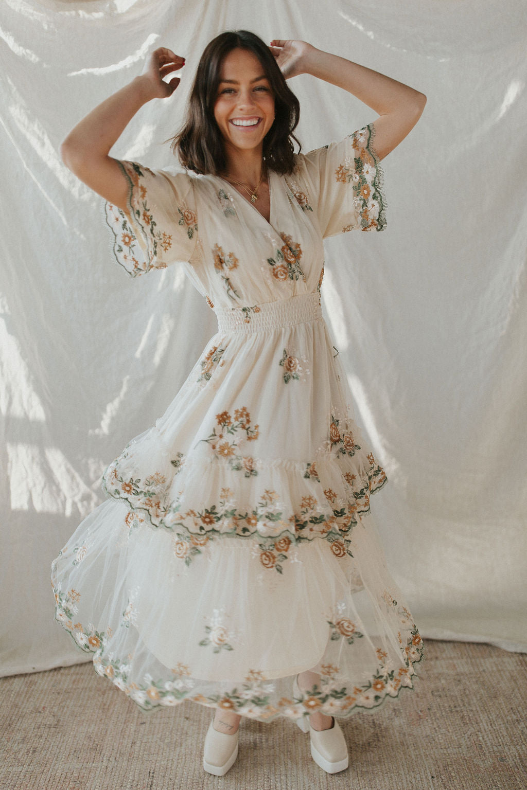 Lovers Lace Embroidered Dress Main image