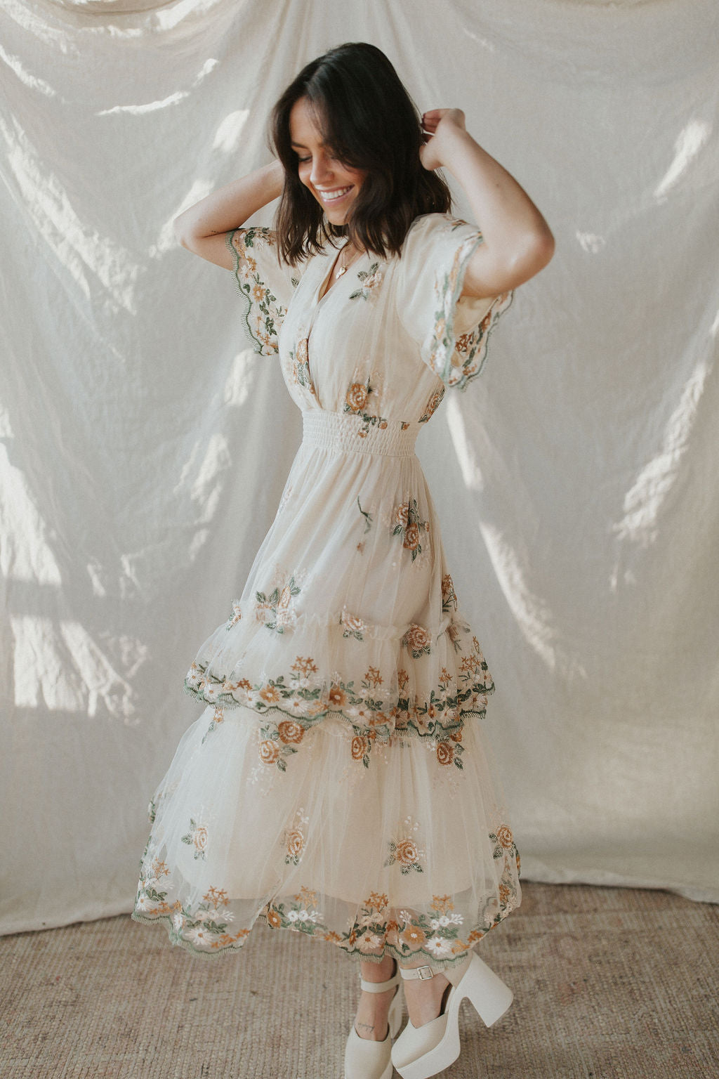 Lovers Lace Embroidered Dress Secondary image